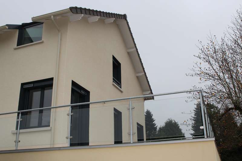 Création d'un garage avec toiture terrasse